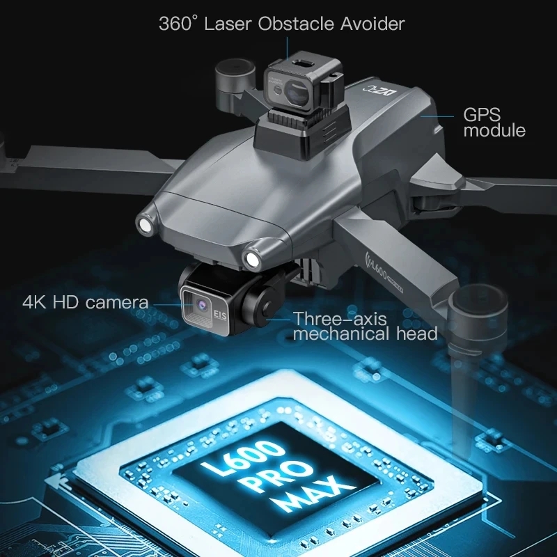 L600 PRO MAX Drone GPS profesi - Drone Gimbal ulasan dan harga